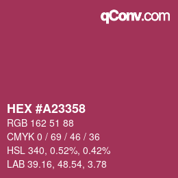 Color code: HEX #A23358 | qconv.com