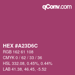 Color code: HEX #A23D6C | qconv.com