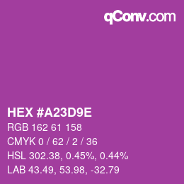 Color code: HEX #A23D9E | qconv.com