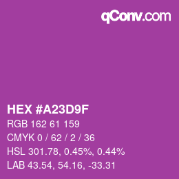 Color code: HEX #A23D9F | qconv.com