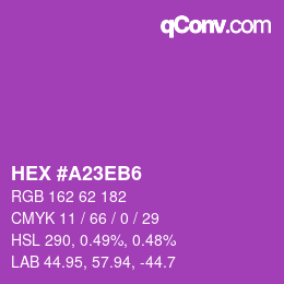 Color code: HEX #A23EB6 | qconv.com