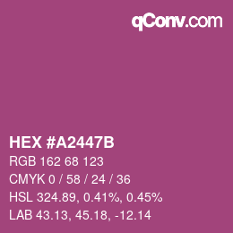 颜色代码: HEX #A2447B | qconv.com