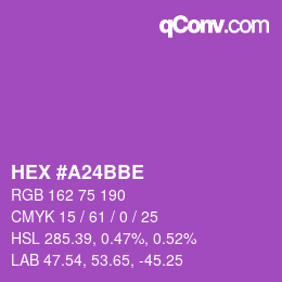 カラーコード: HEX #A24BBE | qconv.com