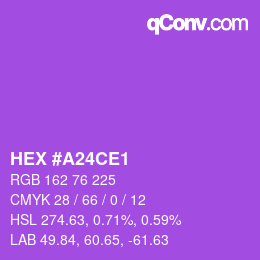 Código de color: HEX #A24CE1 | qconv.com