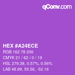 Color code: HEX #A24ECE | qconv.com