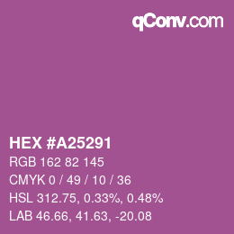 Color code: HEX #A25291 | qconv.com