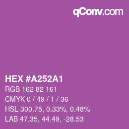 颜色代码: HEX #A252A1 | qconv.com