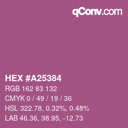 Color code: HEX #A25384 | qconv.com