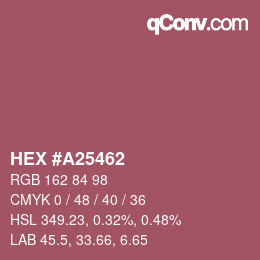 Color code: HEX #A25462 | qconv.com