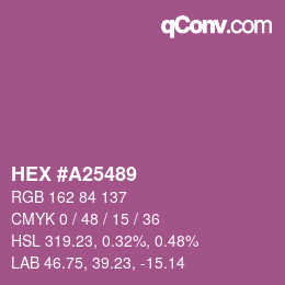 Color code: HEX #A25489 | qconv.com