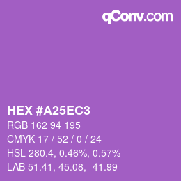 Color code: HEX #A25EC3 | qconv.com