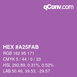 Color code: HEX #A25FAB | qconv.com