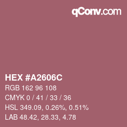 Color code: HEX #A2606C | qconv.com