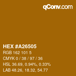 Color code: HEX #A26505 | qconv.com
