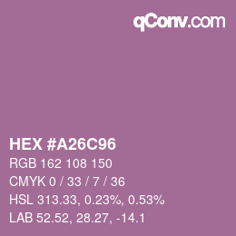 Color code: HEX #A26C96 | qconv.com