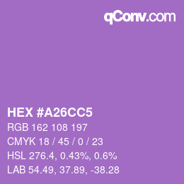 Color code: HEX #A26CC5 | qconv.com