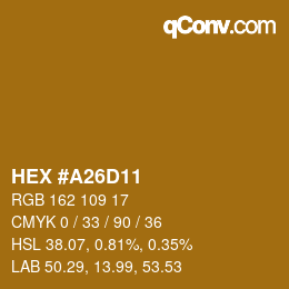 颜色代码: HEX #A26D11 | qconv.com