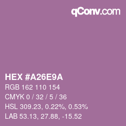 Color code: HEX #A26E9A | qconv.com