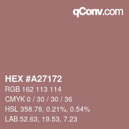 Code couleur: HEX #A27172 | qconv.com