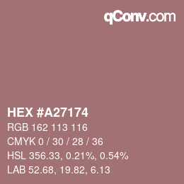 カラーコード: HEX #A27174 | qconv.com
