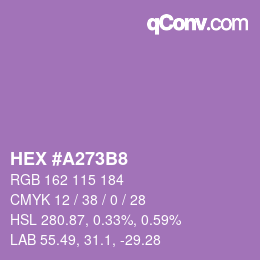 カラーコード: HEX #A273B8 | qconv.com