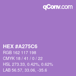 Color code: HEX #A275C6 | qconv.com