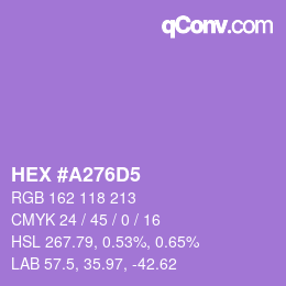 Color code: HEX #A276D5 | qconv.com