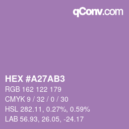 Código de color: HEX #A27AB3 | qconv.com
