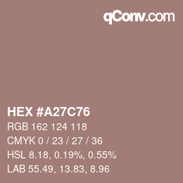 Color code: HEX #A27C76 | qconv.com