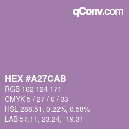 カラーコード: HEX #A27CAB | qconv.com