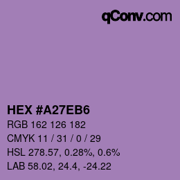 Color code: HEX #A27EB6 | qconv.com