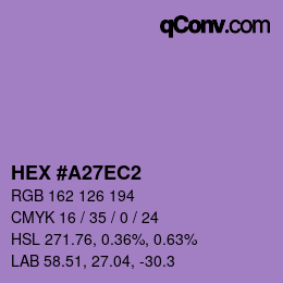 Color code: HEX #A27EC2 | qconv.com