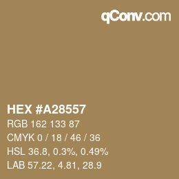カラーコード: HEX #A28557 | qconv.com