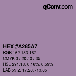 Color code: HEX #A285A7 | qconv.com