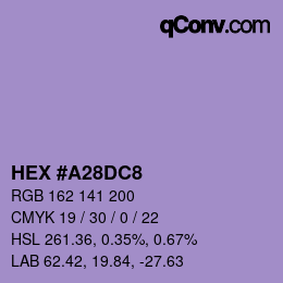 カラーコード: HEX #A28DC8 | qconv.com