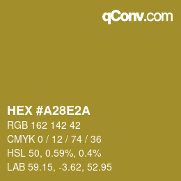 Color code: HEX #A28E2A | qconv.com