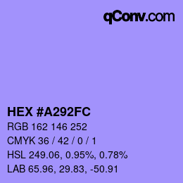 Color code: HEX #A292FC | qconv.com