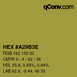 Color code: HEX #A29B3E | qconv.com