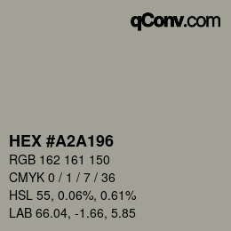 Color code: HEX #A2A196 | qconv.com