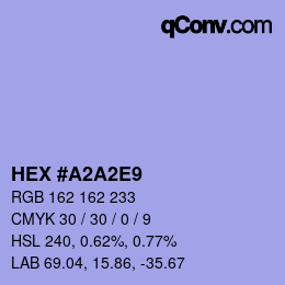 カラーコード: HEX #A2A2E9 | qconv.com