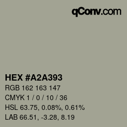 カラーコード: HEX #A2A393 | qconv.com