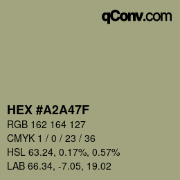 Farbcode: HEX #A2A47F | qconv.com