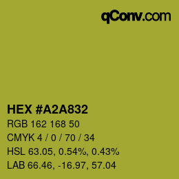 カラーコード: HEX #A2A832 | qconv.com