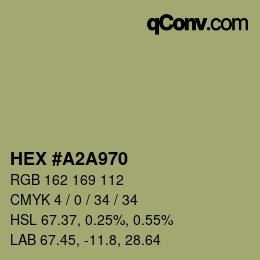 Color code: HEX #A2A970 | qconv.com