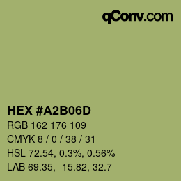 Color code: HEX #A2B06D | qconv.com