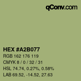 カラーコード: HEX #A2B077 | qconv.com