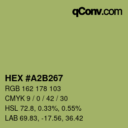 Color code: HEX #A2B267 | qconv.com
