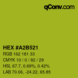 カラーコード: HEX #A2B521 | qconv.com