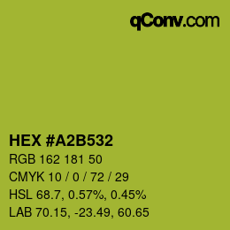 颜色代码: HEX #A2B532 | qconv.com