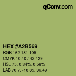 カラーコード: HEX #A2B569 | qconv.com